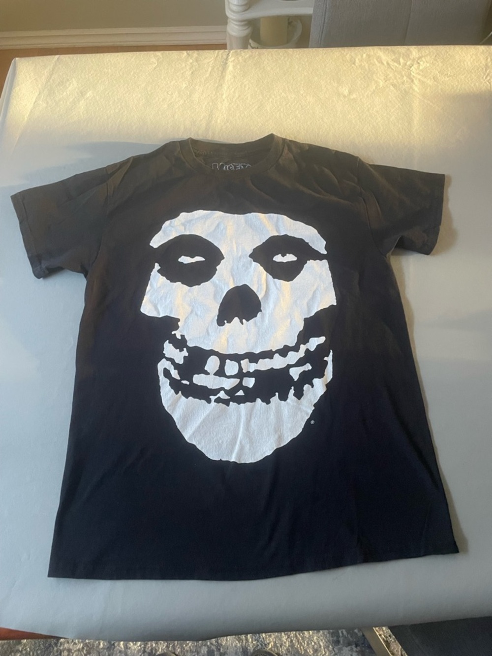 Misfits Black Men's Graphic Skull T-Shirt - Band Tee Size Medium